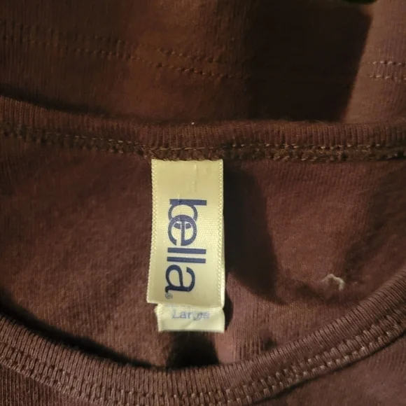 Bella Tee shirt brown L - Picture 3 of 3